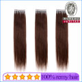 Brazilian Human Virgin Ring Hair Extensions Brwon Color 20inch 100g Weght Remy Hair